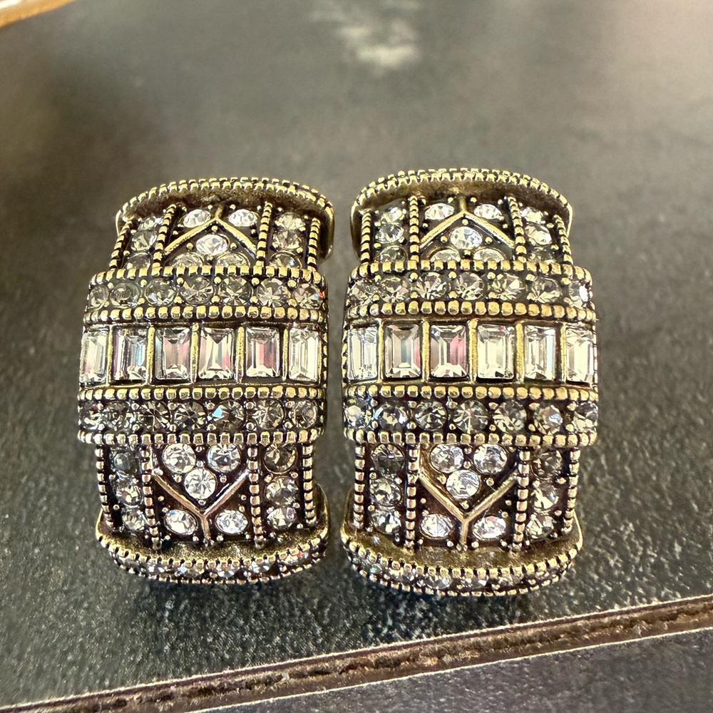 Heidi Daus Art Deco Saddle Earrings